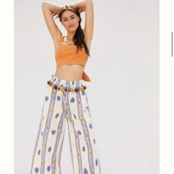 Anthropologie Pants - Anthropologie medium POM POM WIDE-LEG PANTS